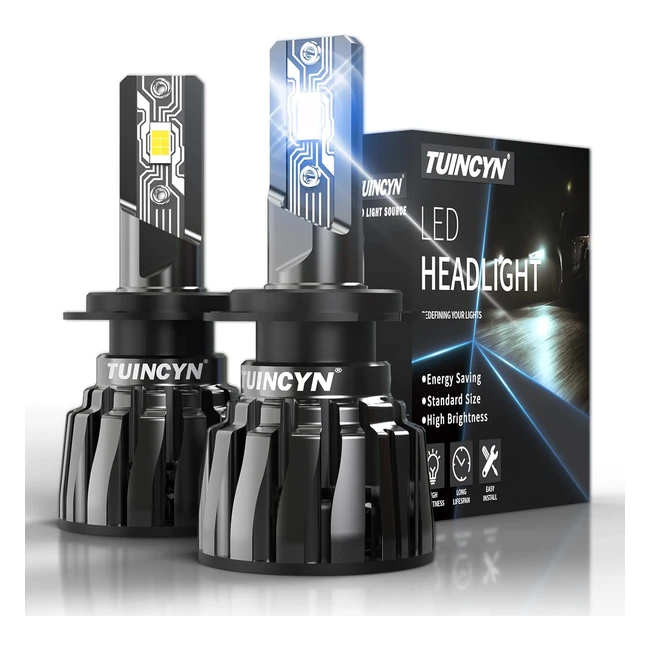 Bombillas LED H7 Tuincyn 16000lm 80W 400 de Brillo - Kit de Conversión de Faros LED