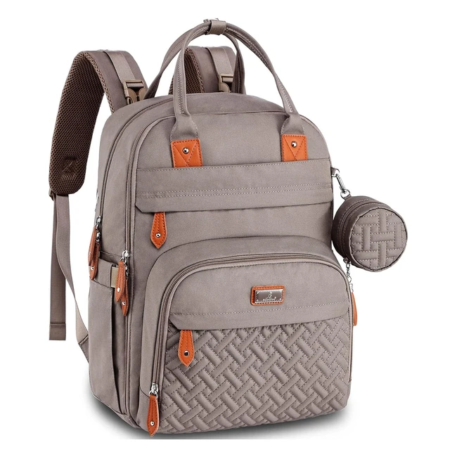 Babbleroo Baby Changing Bag Backpack - Spacious Organized and Durable - Khaki