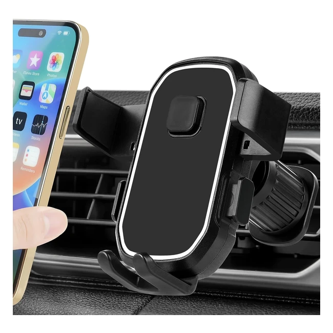 Support téléphone voiture grille aération universel, rotation 360°, compatible avec iPhone 14, 13, 12, 11 Pro Max et smartphones
