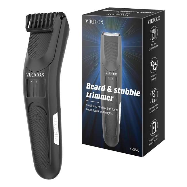 Vikicon Beard Trimmer for Men - Cordless Hair Clippers with 40 Length Settings - Professional Haircut Shaving Machine
