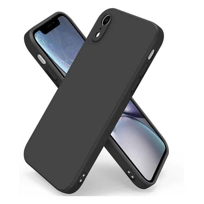 Cover Wanme per iPhone XR in silicone liquido nero - Protezione antigraffio