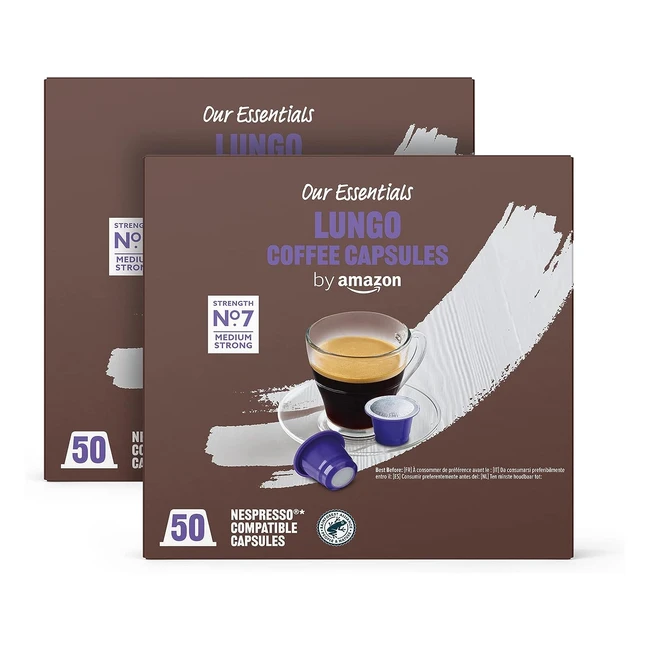 Capsule di caffè compatibili con Nespresso - 100 capsule, 2 confezioni x 50 - Rainforest Alliance