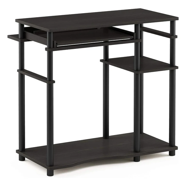 Escritorio de Computadora Furinno Negro - Robusto y Ajustable - ¡Aprovecha tu Espacio y Presupuesto!