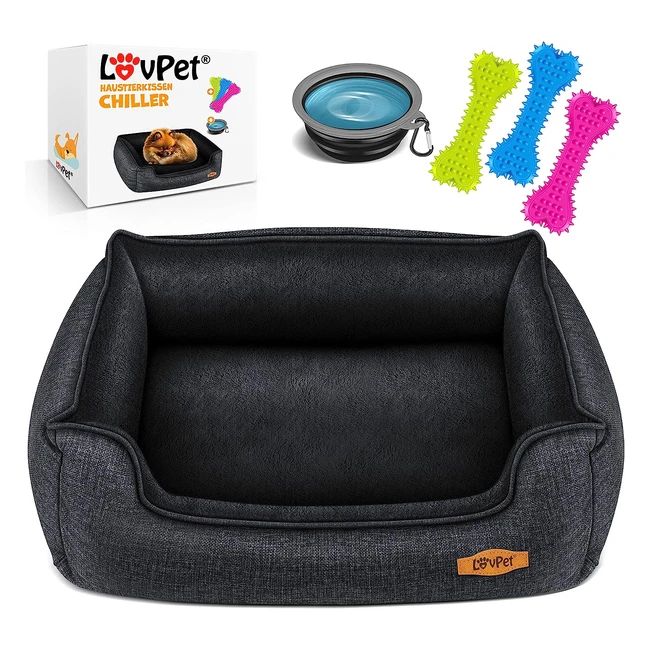 Panier pour chien Lovpet avec coussin, housse amovible et lavable - Taille L