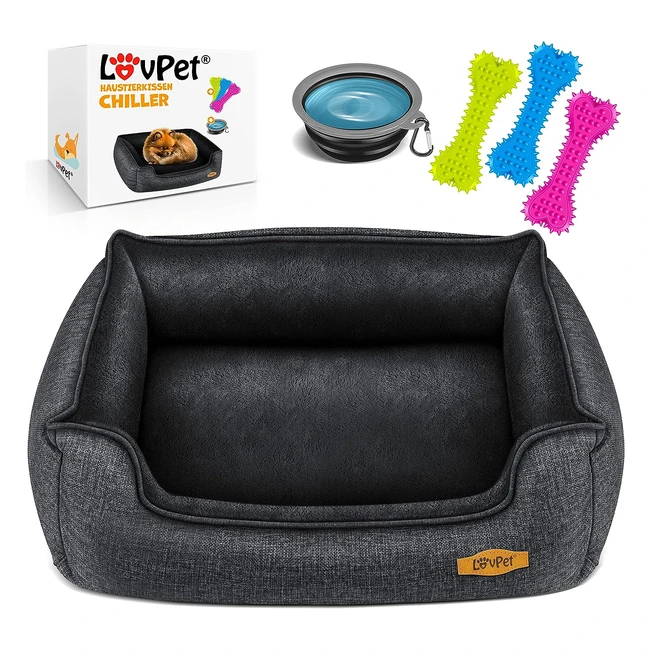 Panier pour chien Lovpet, coussin chiller inclus, housse amovible et lavable, XL 110x75x27cm
