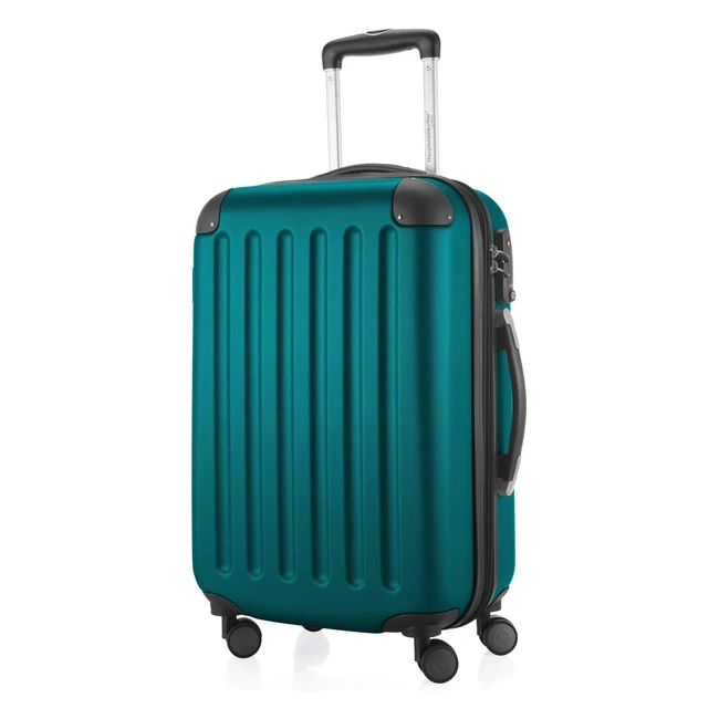 Hauptstadtkoffer Spree Hartschalenkoffer Trolley Reisekoffer 4 Doppelräder Aqua Grün 55 cm Handgepäck