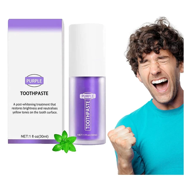 Purple Toothpaste for Teeth Whitening - Stain Removal Gel - Suitable for Sensitive Teeth