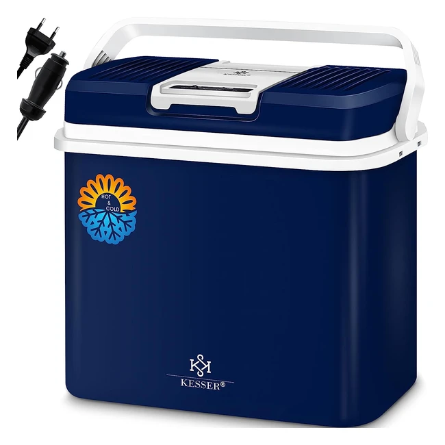 Glacière Kesser 24L - Refroidissement et Réchauffement - Thermoélectrique 12V et 230V - Mini-réfrigérateur pour Voiture et Camping