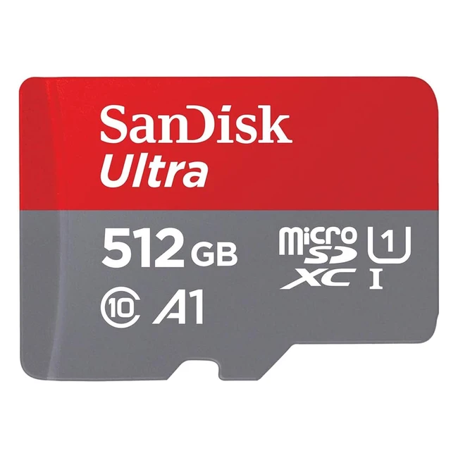 Sandisk 512GB Ultra MicroSDXC Card - Up to 150MB/s - A1 App Performance