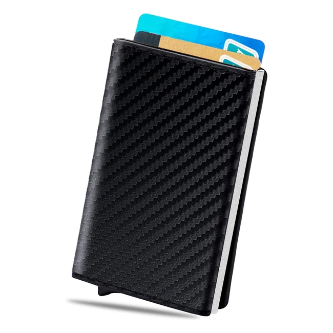 Cartera Leneurest para Tarjetas de Crédito con Bloqueo RFID - 7 Ranuras - Negro