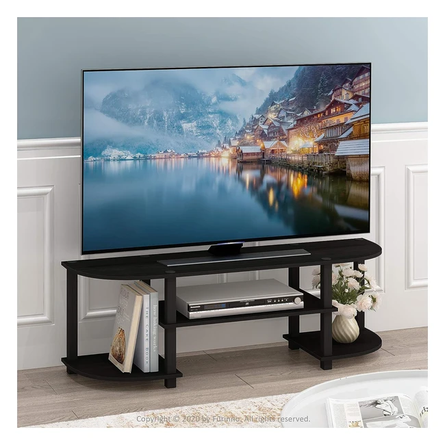 Furinno Turnstube Wide TV Entertainment Center - Sturdy & Easy Assembly - Fits up to 55 inch TV