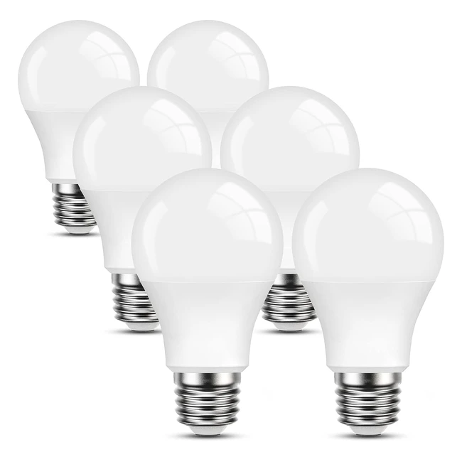 Bombillas LED E27 A60 9W Blanco Cálido 3000K - Paquete de 6