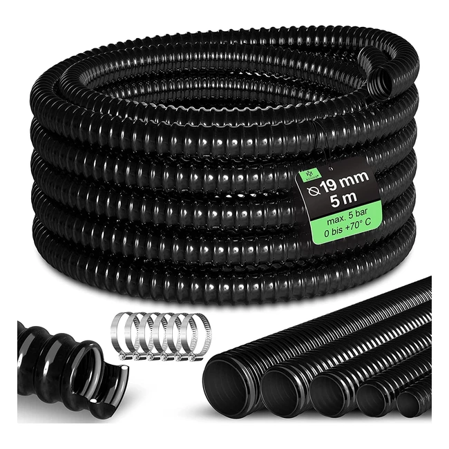 Kesser Premium Teichschlauch 15 m  32 mm Saugschlauch fr Teiche Filteranl