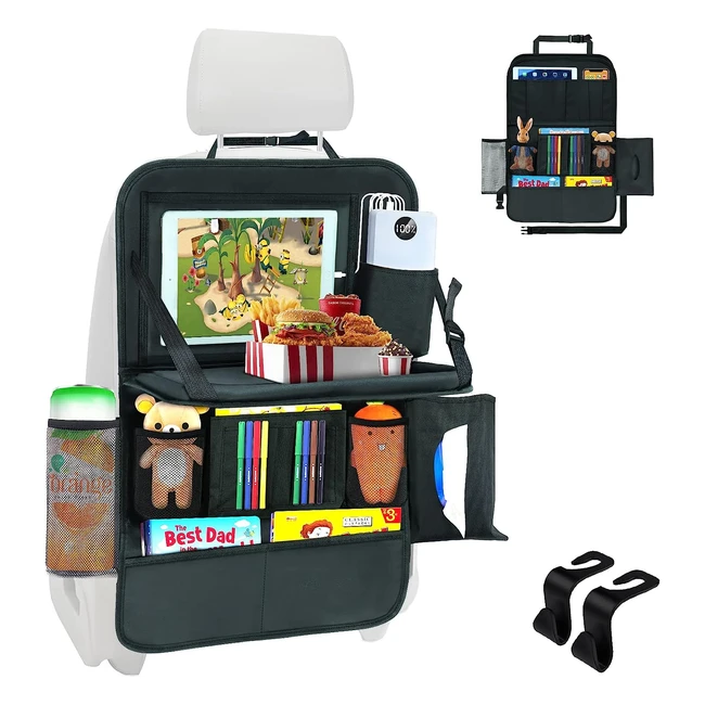 Organizer Sedile Auto Impermeabile per Bambini con Tavolino Pieghevole - Eweima