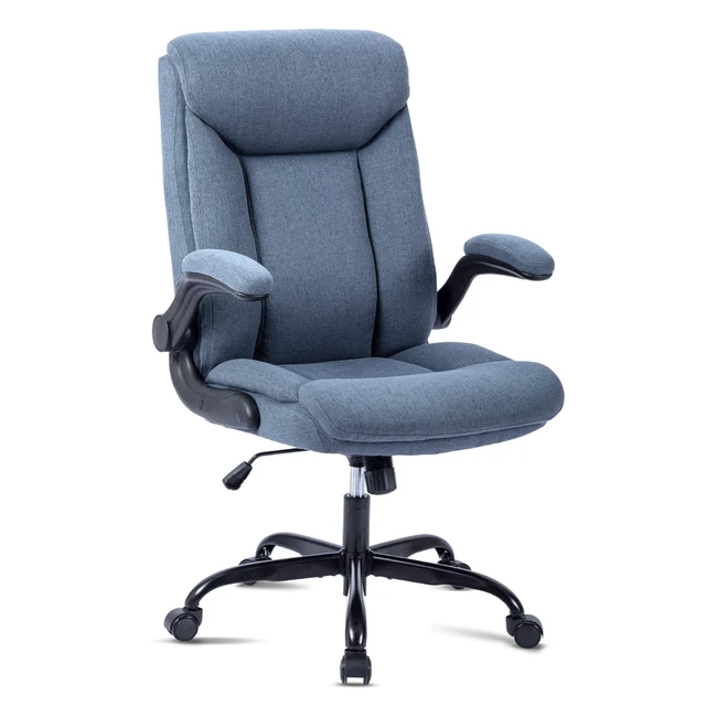 mzlee Executive Office Chair - Ergonomic, Swivel, Adjustable Height - Comfortable for Office, Home, Gaming - Navy Blue