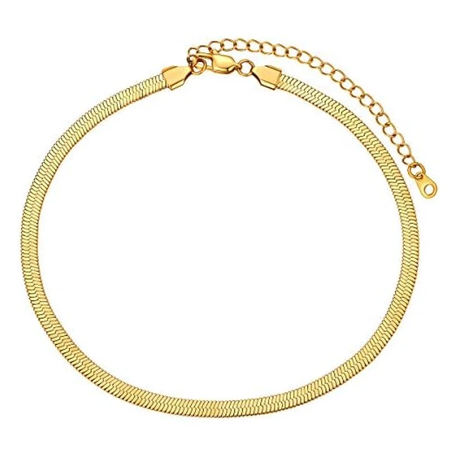 Collar serpiente acero inoxidable 316L hombres mujeres choker fino 3mm 5mm