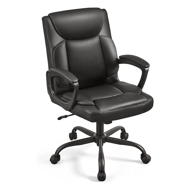 Elevate Your Workspace with Songmics Office Chair - Ergonomic, Adjustable, PU Surface, Black