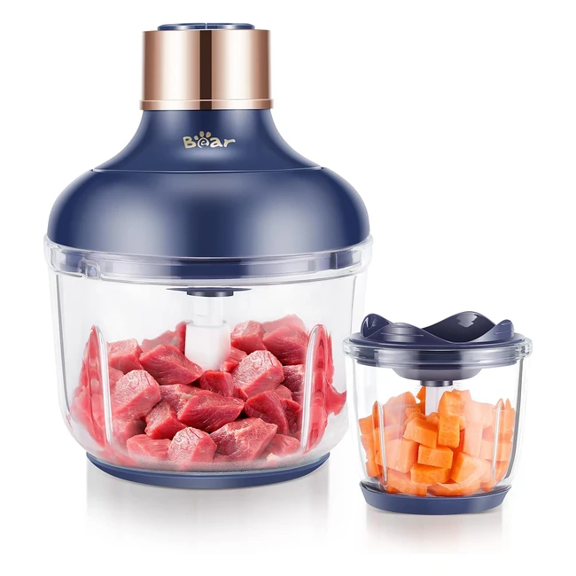 Hachoir électrique Bear 06L 2L - Préparation rapide et facile - 4 lames en acier inoxydable