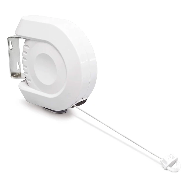 Stendibiancheria Relaxdays Allungabile 12m - Resistente alle Intemperie - Balcone e Giardino - Bianco