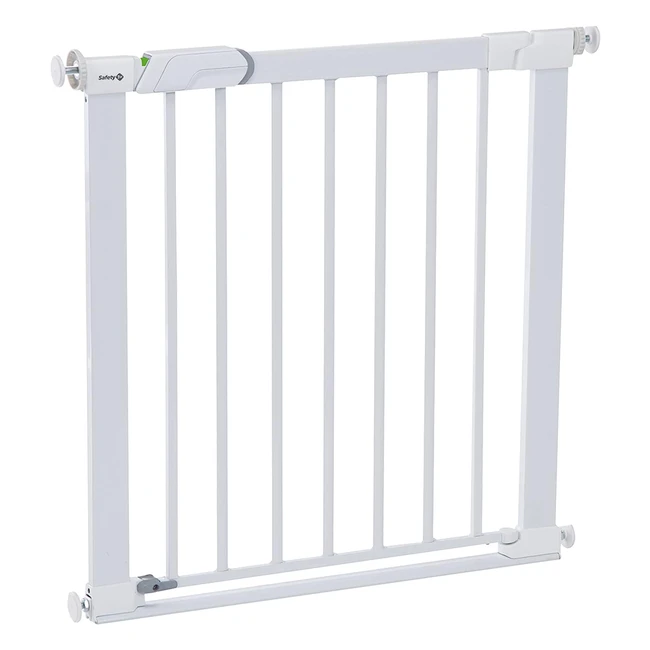 Safety 1st Flat Step Gate Stair Gate for Baby - No Trip Hazard - Metal White