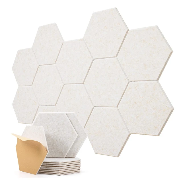 Placas de Aislamiento Acústico Autoadhesivas - Hexagonal 30x30x09cm