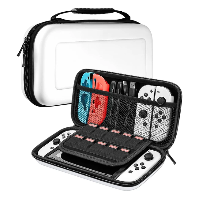 Étui Jissta pour Nintendo Switch OLED - Protection et Rangement - Avec 10 Cartouches de Jeux