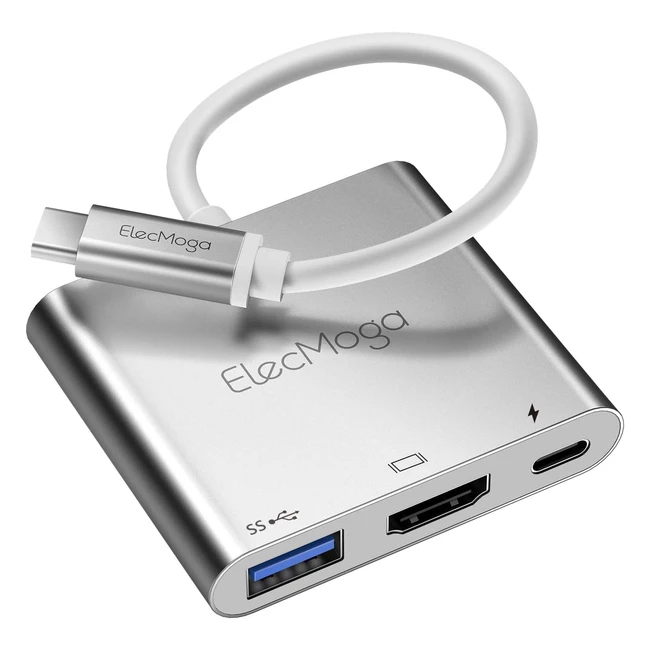 Hub USB-C Multiport con HDMI 4K, Power Delivery 100W, USB 3.0, Type-C - Adattatore Splitter USB per MacBook, Mac Mini, Surface Pro, XPS, Samsung