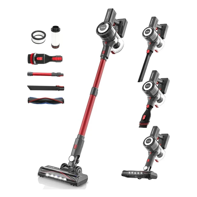 Aspirateur Balai Sans Fil DIYUTO Q5 - Puissant 33kpa - Autonomie 60 mins - Filtration 6 étapes - Brosse légère et silencieuse