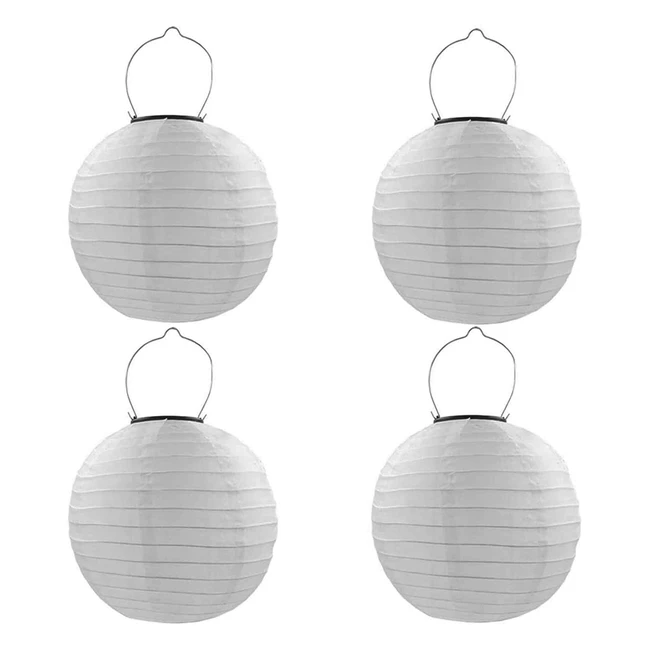 Lampe solaire extérieur 4 pièces 20cm - Blanc chaud - Décoration idéale pour jardin, terrasse, balcon - Mariage, anniversaire