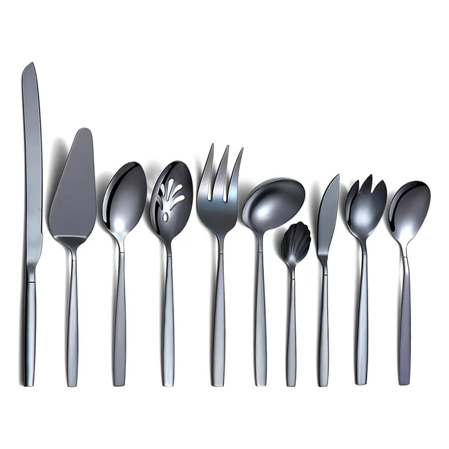 Juego de Cubiertos de Acero Inoxidable Negro - Berglander - Ref. 12345 - Duraderos y Elegantes