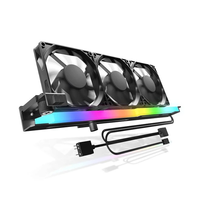 Ventilateur PC Asiahorse pour GPU, Ventilateur de Carte Graphique d'Ordinateur PWM de 80mm, Support GPU ARGB jusqu'à 1800rpm, Refroidisseur GPU Noir
