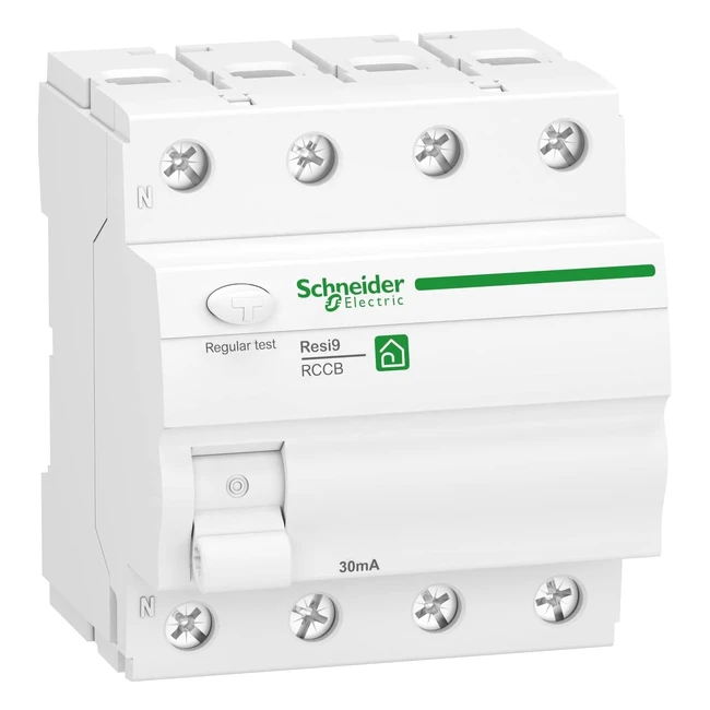 Schneider Electric Disjoncteur Différentiel Resi9 3PN 40A 30mA Type A Blanc