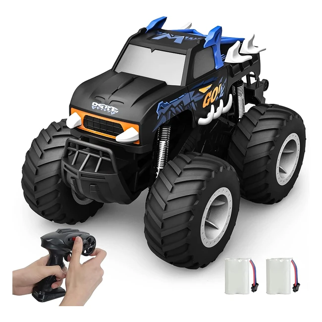 Monster Truck RC Imperméable Garçon 5-8 ans | 116 4WD 2 Batteries | Vitesse 20km/h | Camion Monstre Tout-Terrain