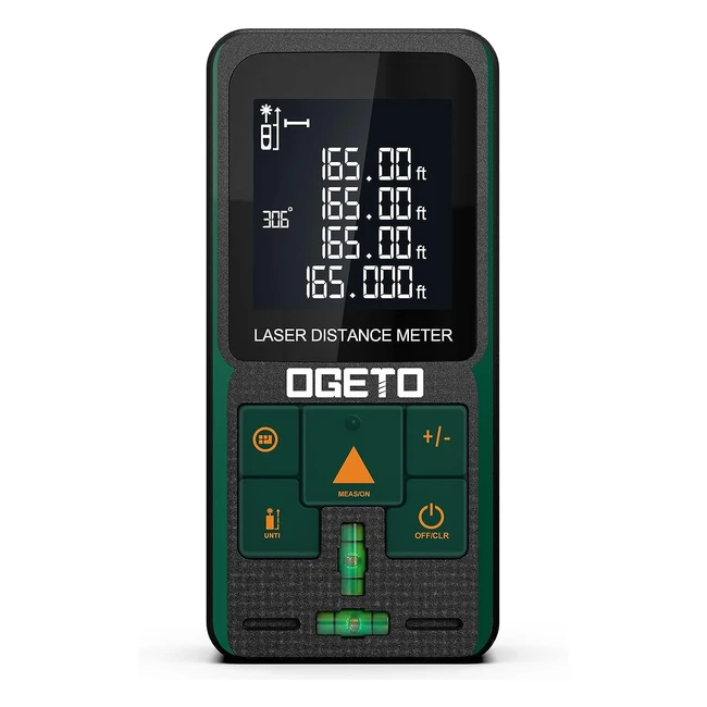 Ogeto Laser Measure - Portable Digital Measure Tool with Angle Sensor & Large LCD Backlit