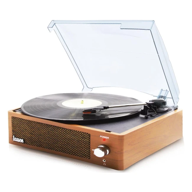 Tocadisco XN092 Lauson - Función Grabación Encoding PClink - Vinilos Vintage con Bluetooth y Altavoces Incorporados - Reproductor Vinilo 3 Velocidades 33 45 78 - Roble