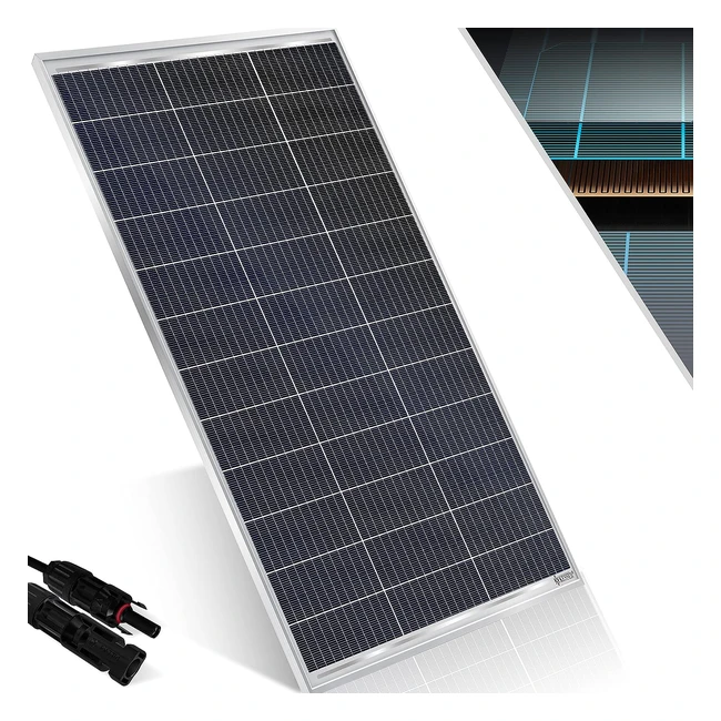 Panel Solar Monocristalino Kesser 18V - 180W  Sistema Fotovoltaico para Caravan