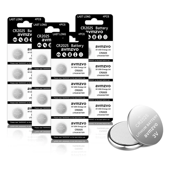 Pila de botón de litio CR2025 3V - 16pcs - 5 años de garantía