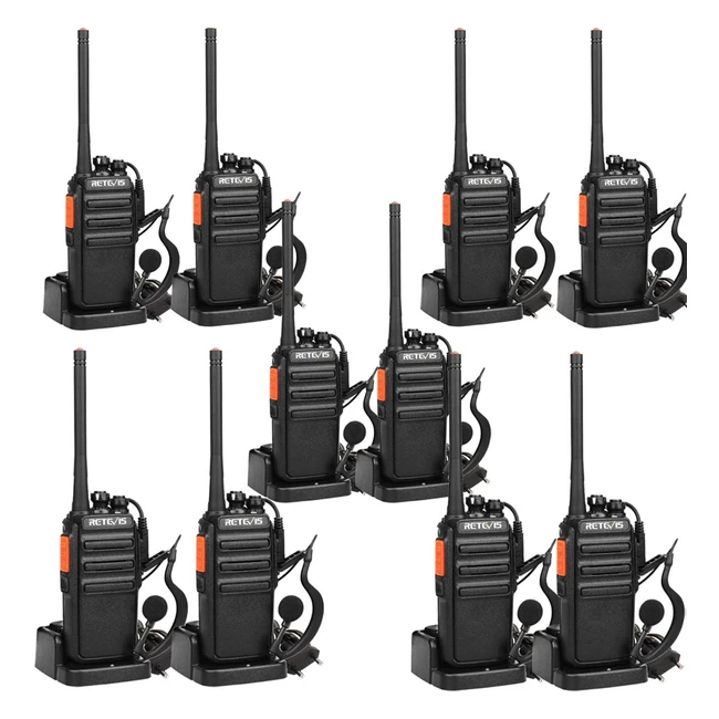 Retevis RT24 Talkie Walkie PMR446 Sans Licence 16 Canaux CTCSS/DCS VOX Talkie Walkie Rechargeable