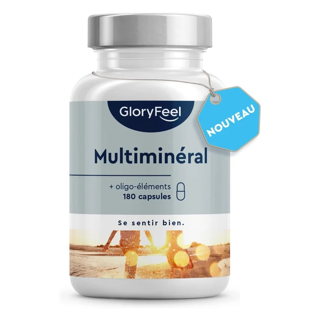 Complexe de Multiminéraux 180 Capsules - 11 Minéraux Essentiels - Zinc, Calcium, Magnésium, Fer, Sélénium et plus - Soutien Os, Muscles et Système Immunitaire - Complément Alimentaire