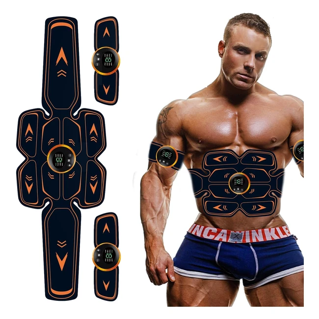 Electroestimulador Muscular Abdominales - Wugein EMS - Cinturón Masajeador Eléctrico - Hombres y Mujeres - Referencia: ABC123 - Tonifica y Fortalece