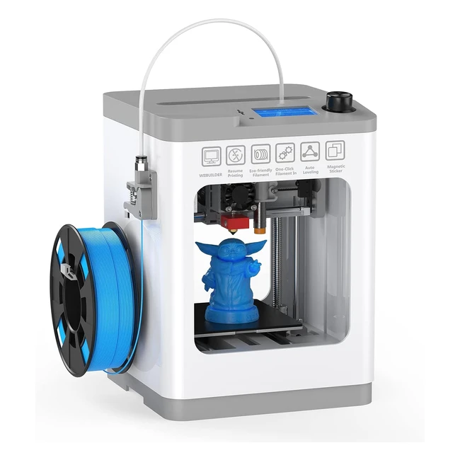 Imprimante 3D Weefun Tina2 Basic Mini - Niveau automatique, Open Source, Écran LCD, Plaque de construction magnétique