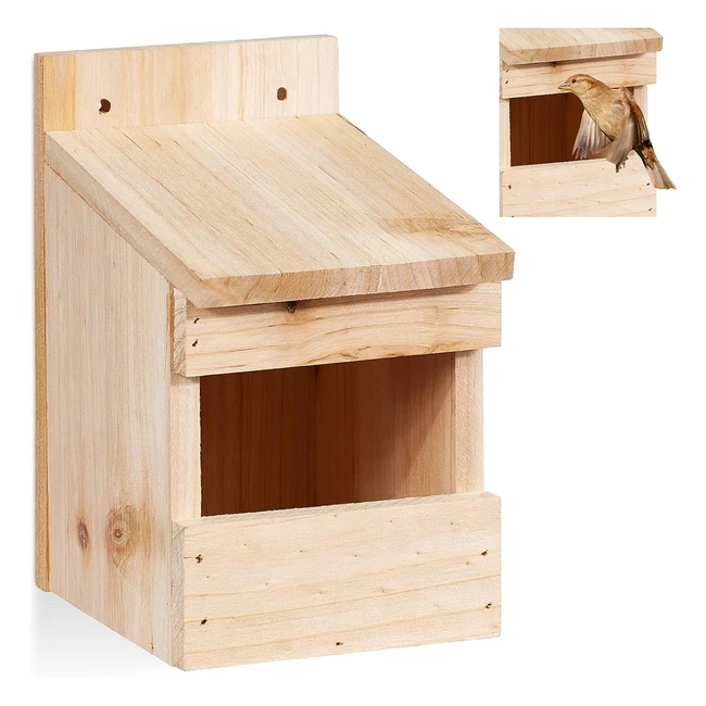 Nichoir en bois pour oiseaux suspendu - Relaxdays Nature - Hxlxp 20x12x155 cm