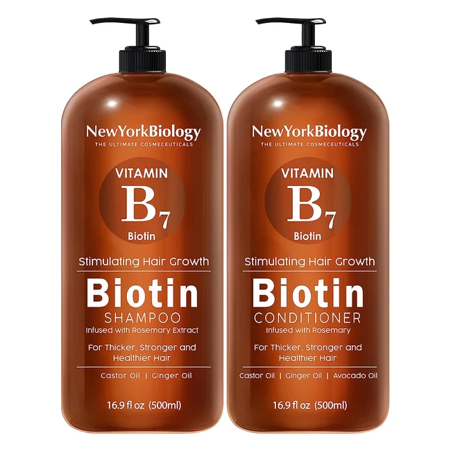 Biotin Shampoo & Conditioner Set 500ml | Hair Growth & Thinning Hair | Thickening Formula | Hair Loss Treatment | Men & Women
