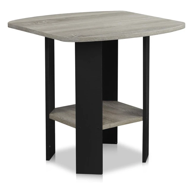 Furinno End Tables - Wood French Oak Grey/Black - Compact Design - High Quality Material