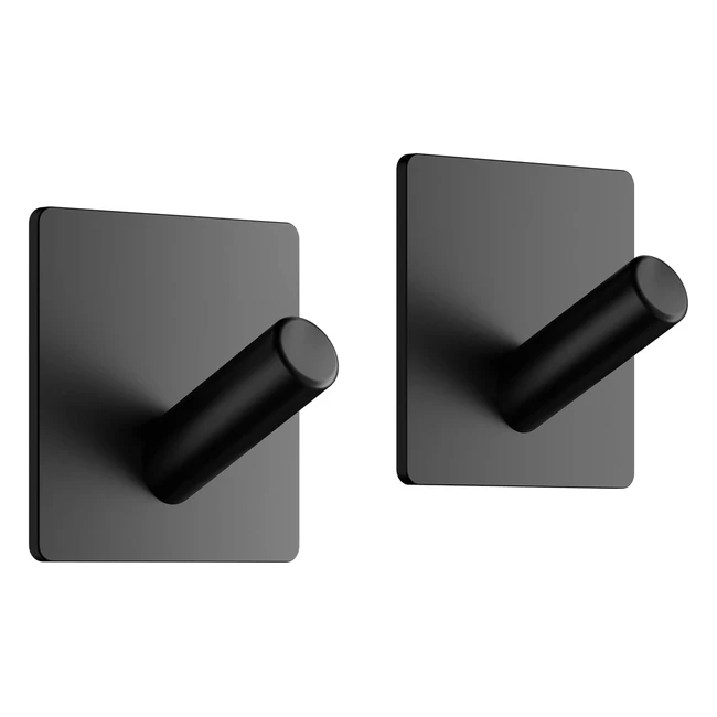 Ganchos adhesivos Dripex para pared - 2 piezas, impermeables, acero inoxidable