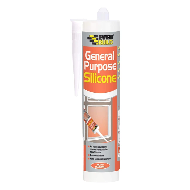 Everbuild General Purpose Silicone Sealant for Showers & Basins - Brown