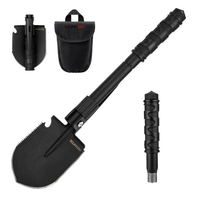 Pala Plegable Multifuncional Youngdo 10en1 - Herramienta Ligera para Supervivencia y Jardinería