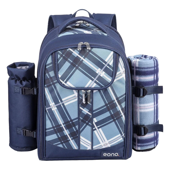 Sac isotherme Eono pour pique-nique 4 personnes avec vaisselle et couverture