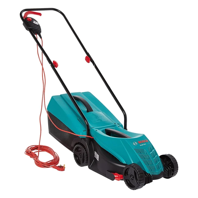 Bosch Rotak 32R Electric Rotary Lawnmower - Ideal for Small & Midsized Gardens - 32cm Cutting Width - Grass Comb - Powerful 1200W Motor