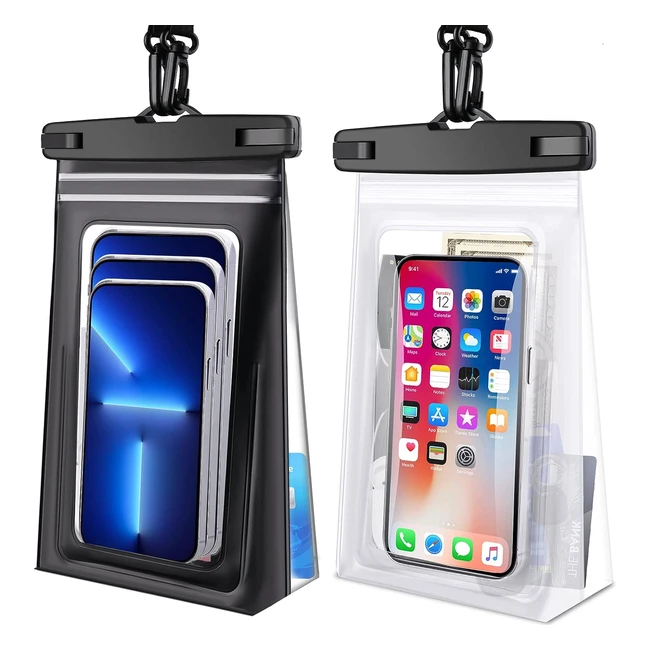 Sac étanche flottant 9 pouces avec fermeture éclair - iPhone 14 Plus Samsung S23 S22 Ultra